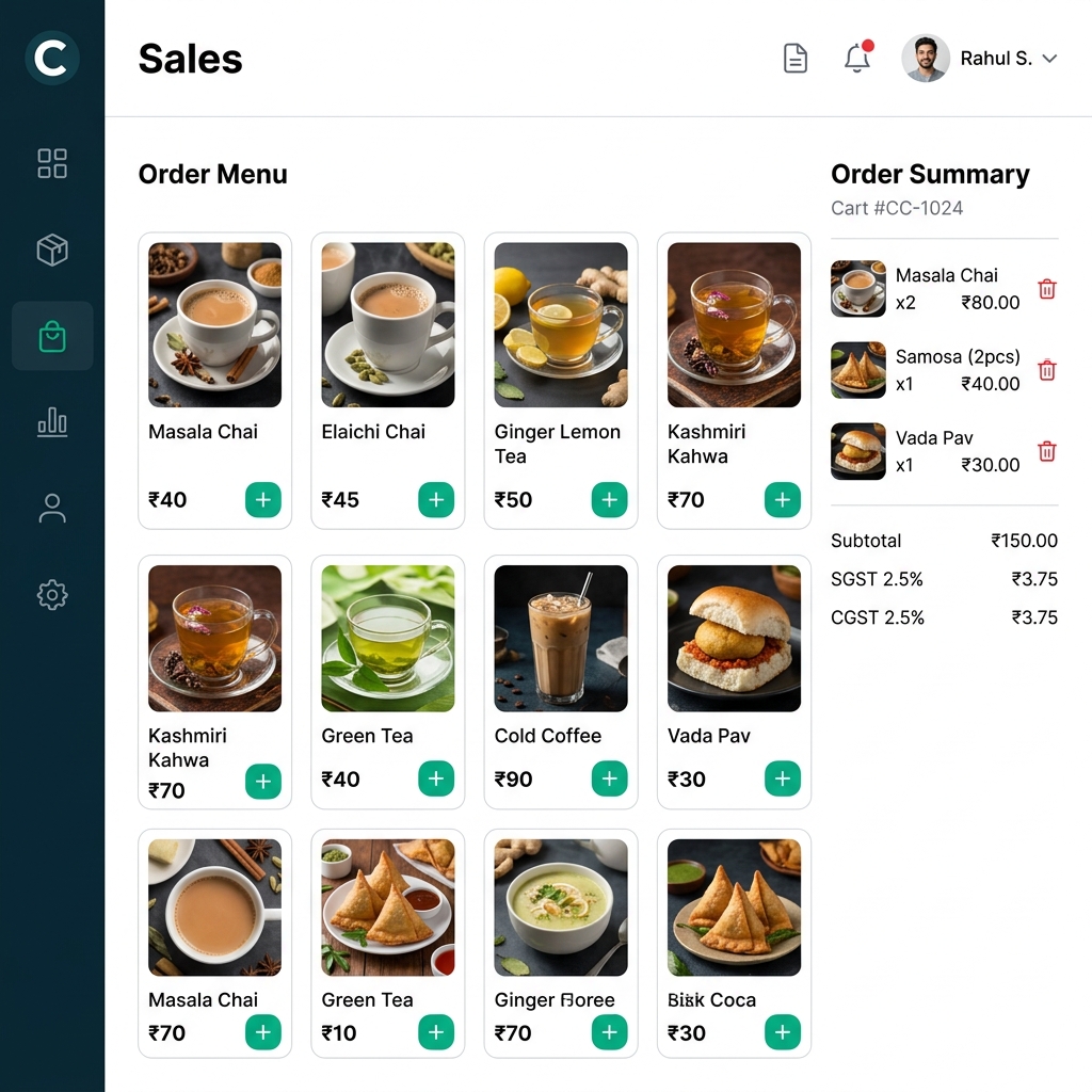 BizTrack POS Sales Screen